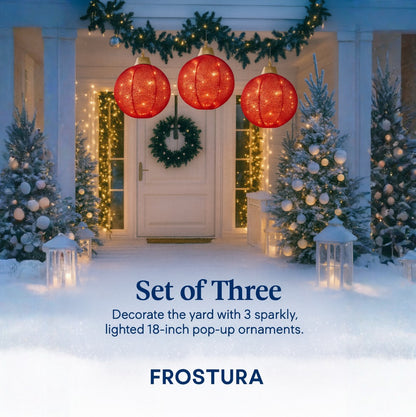 Frostura™ Hanging LED Holiday Ornaments